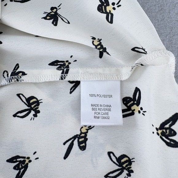 ModCloth Bee Print Top Women S Blouse Whimsical Garden Fairy - Picture 5 of 8